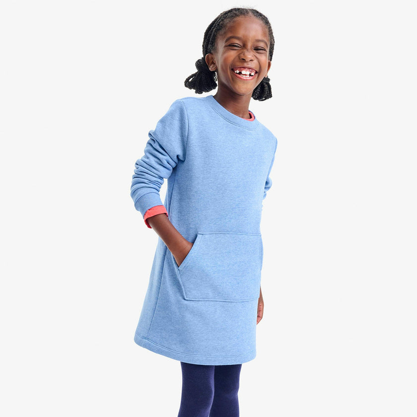 Kids cozy fleece sweatshirt dress