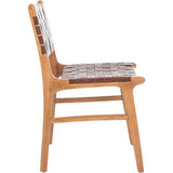 Taika Woven Leather Accent Chair