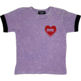 CUTE Mineral Washed Purple Tee - Unisex for Boys and Girls