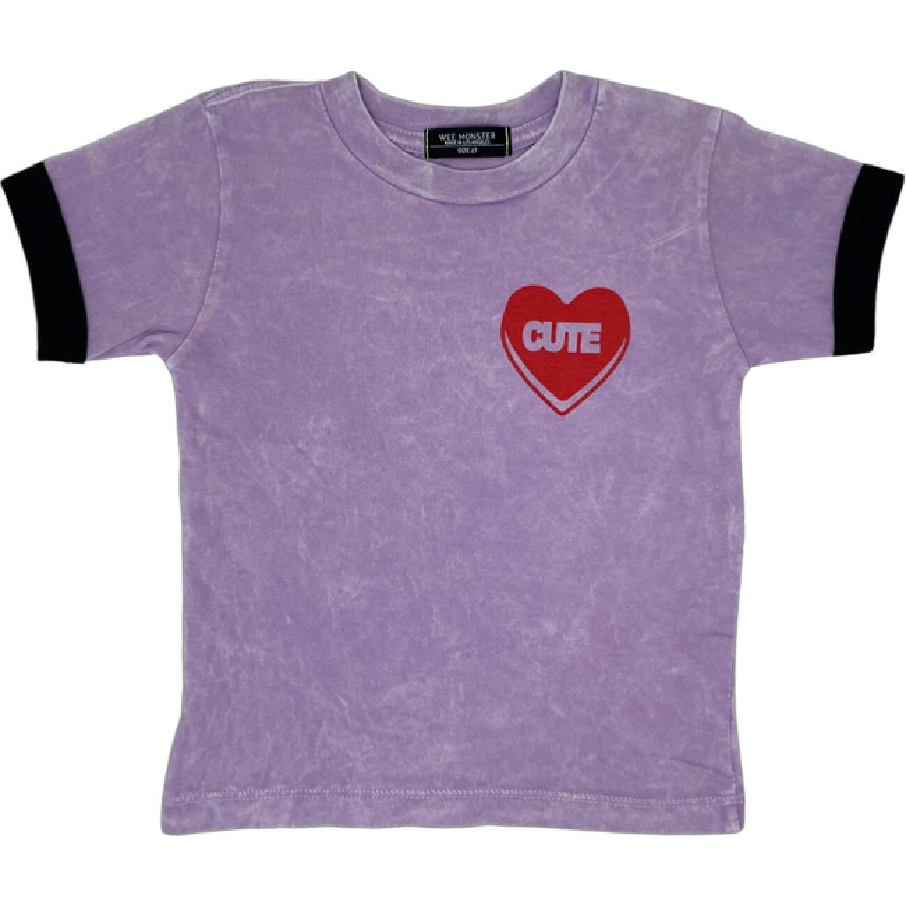 CUTE Mineral Washed Purple Tee - Unisex for Boys and Girls