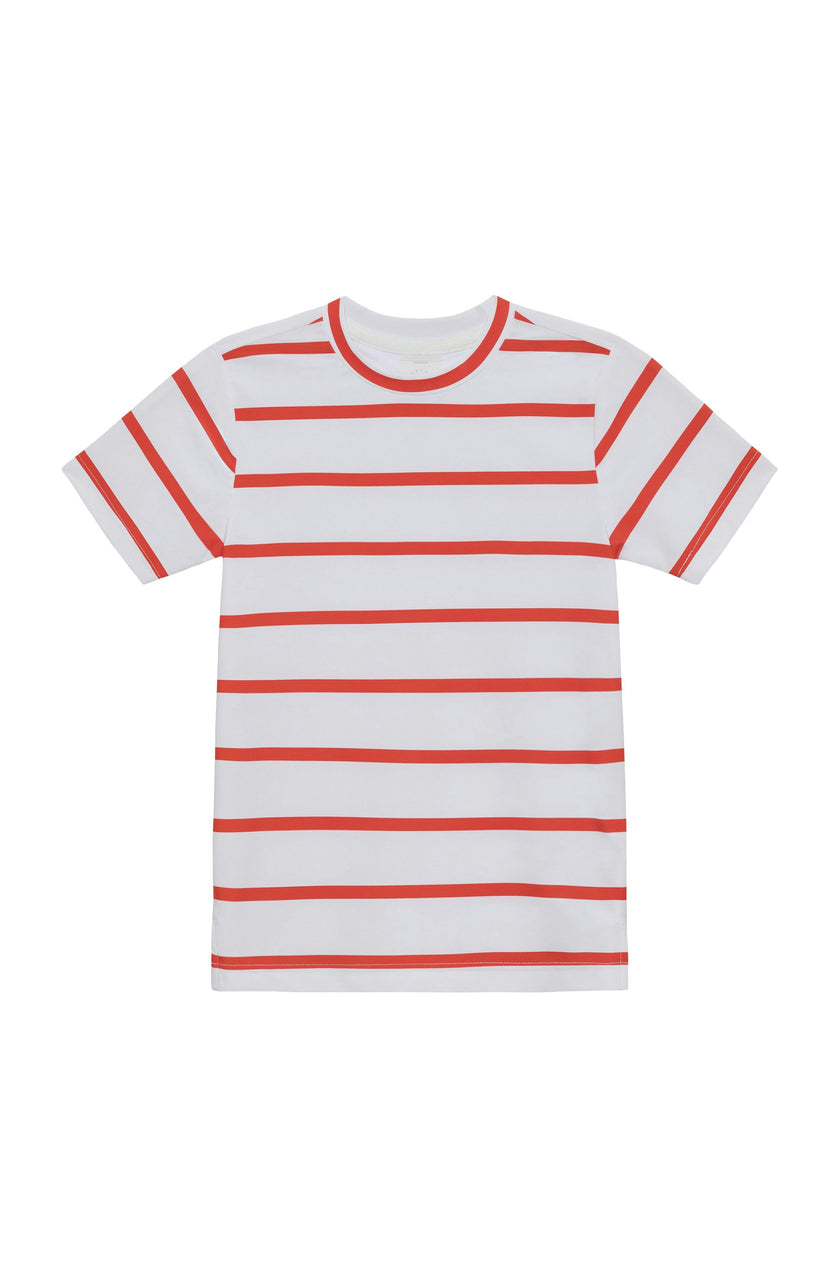 red and white stripe practice shirt
