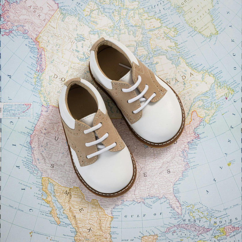 Toddler Golfers | White & Ivory Leather