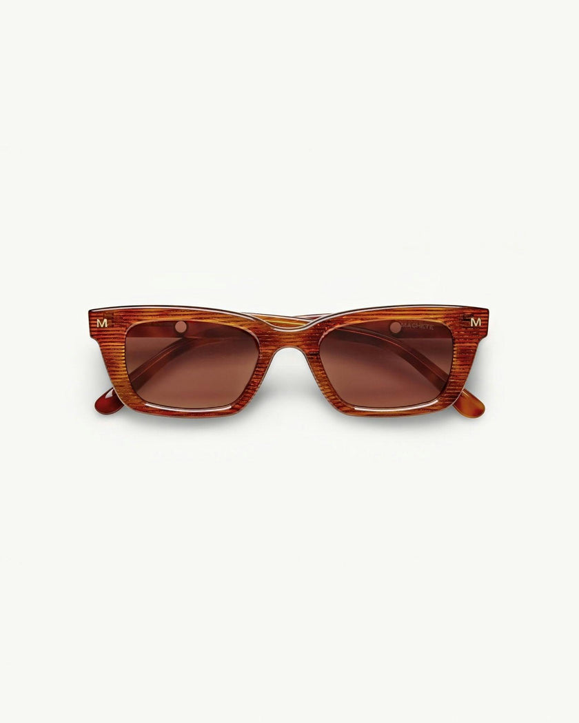 Ruby Sunglasses in Dark Tortoise Stripe