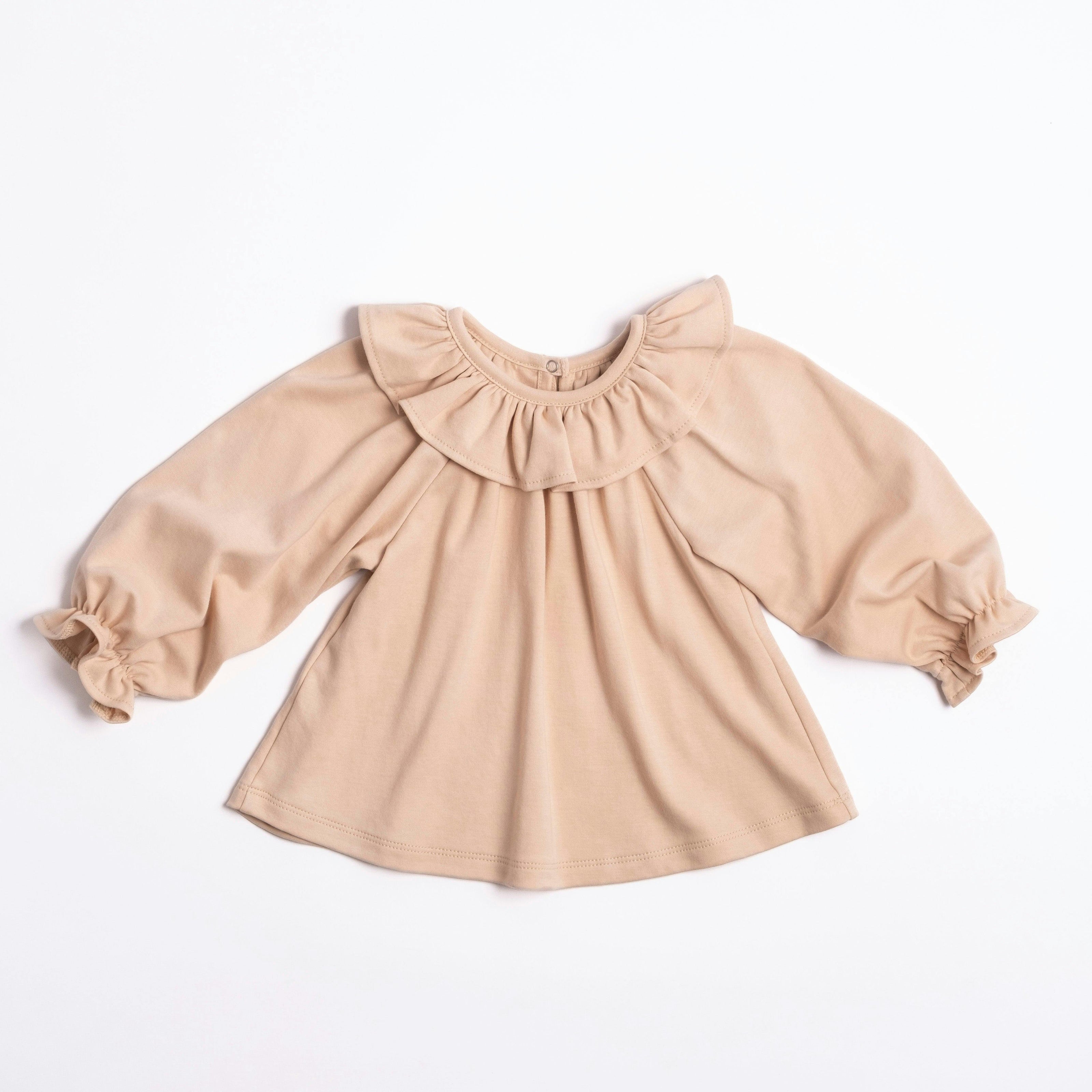 Ruffle Top in Dusty Pink