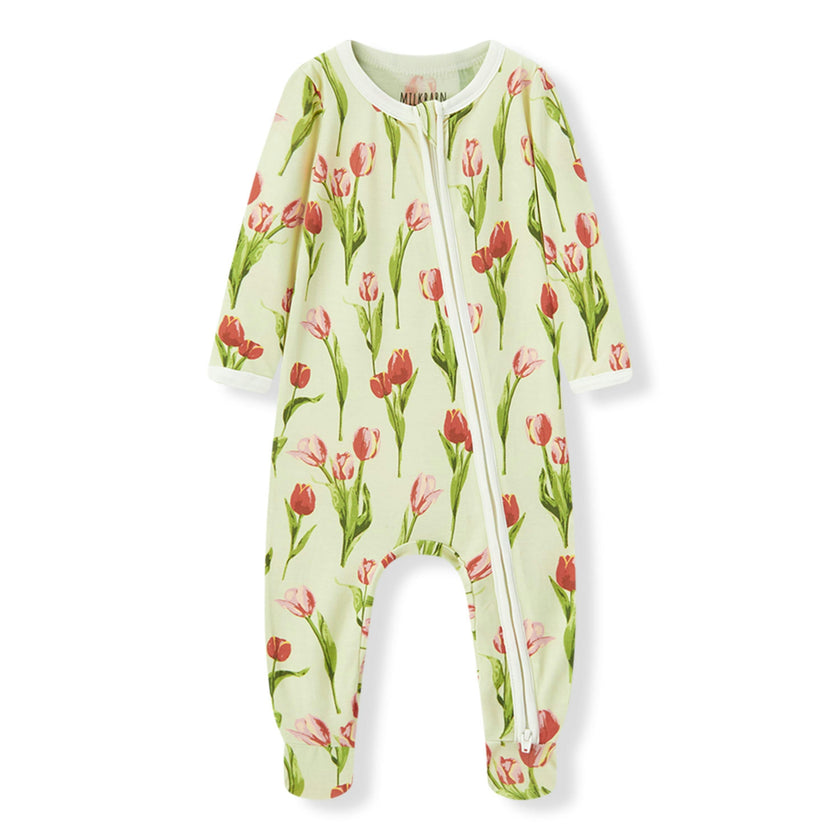 Tulip Luxe Stretch Zipper Footed Romper