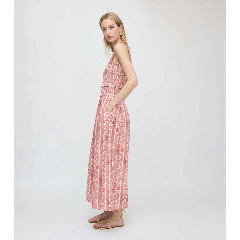 The Azalea Maxi Nap Dress - Coral Corsica Paisley