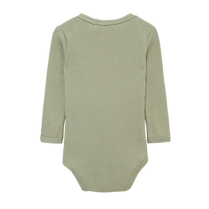 Tea Waffle Long Sleeve One Piece