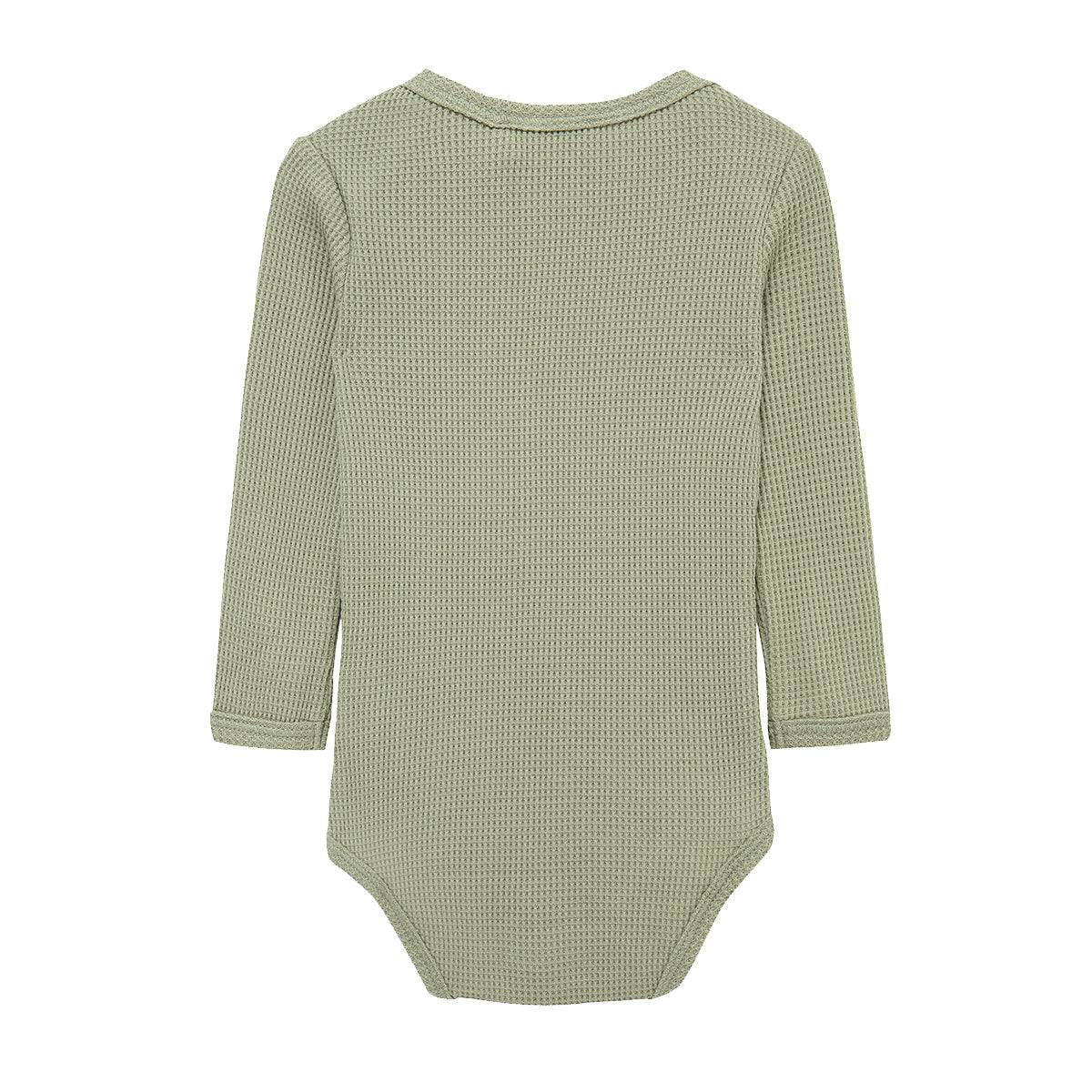 Tea Waffle Long Sleeve One Piece