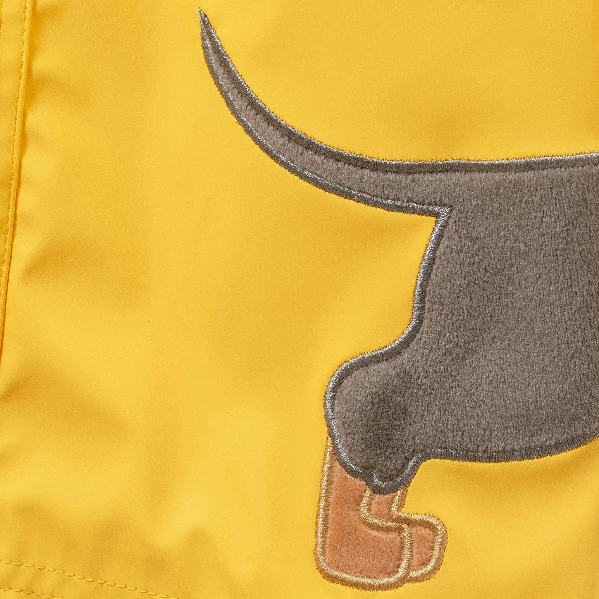 Boys Dog Applique Raincoat | Yellow