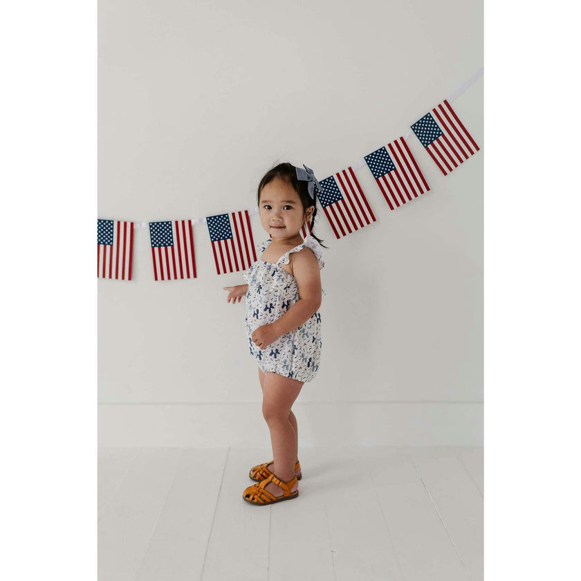 Gauze Bubble Romper Harbor Blue