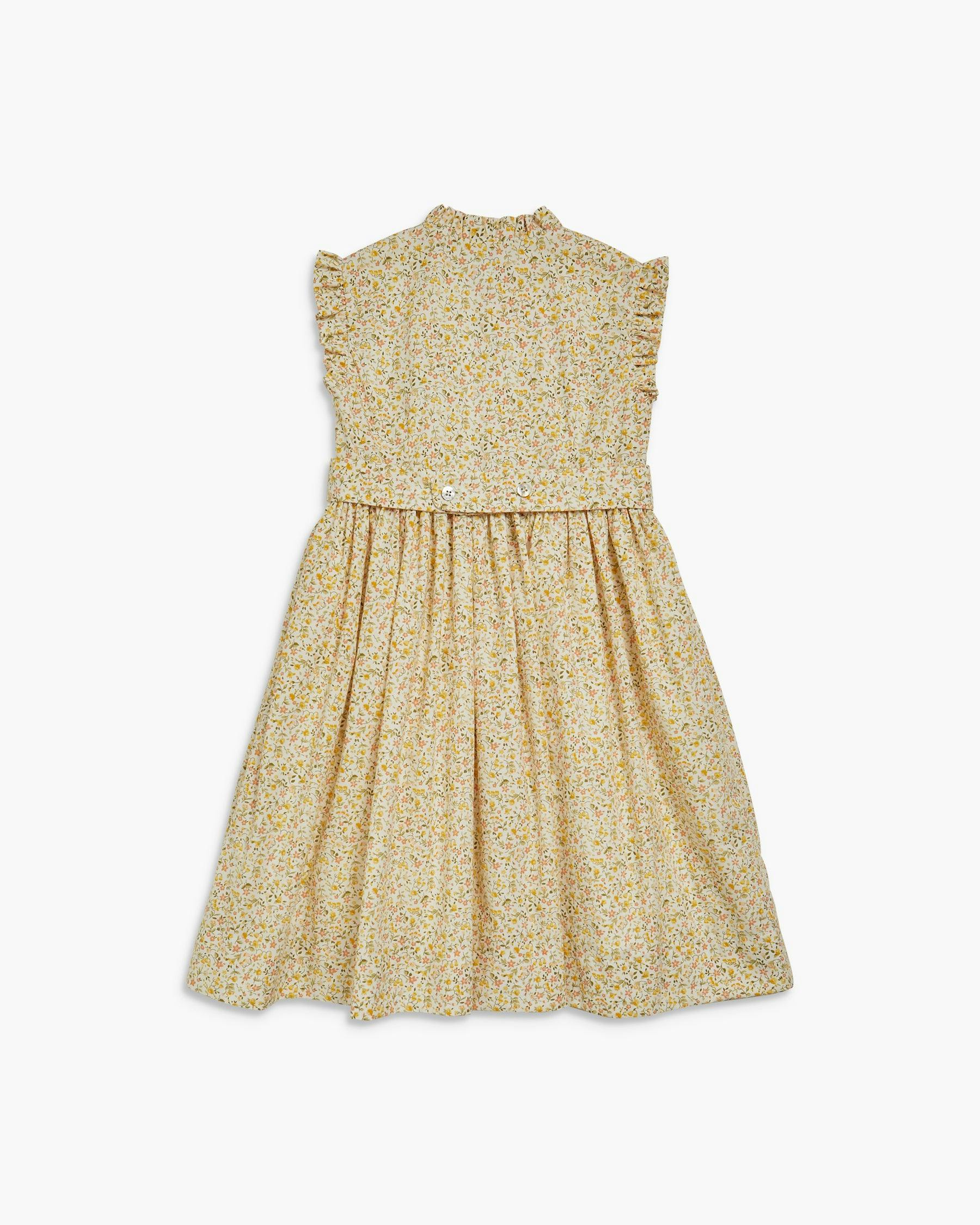 Hydrangea Dress Yellow Green Floral