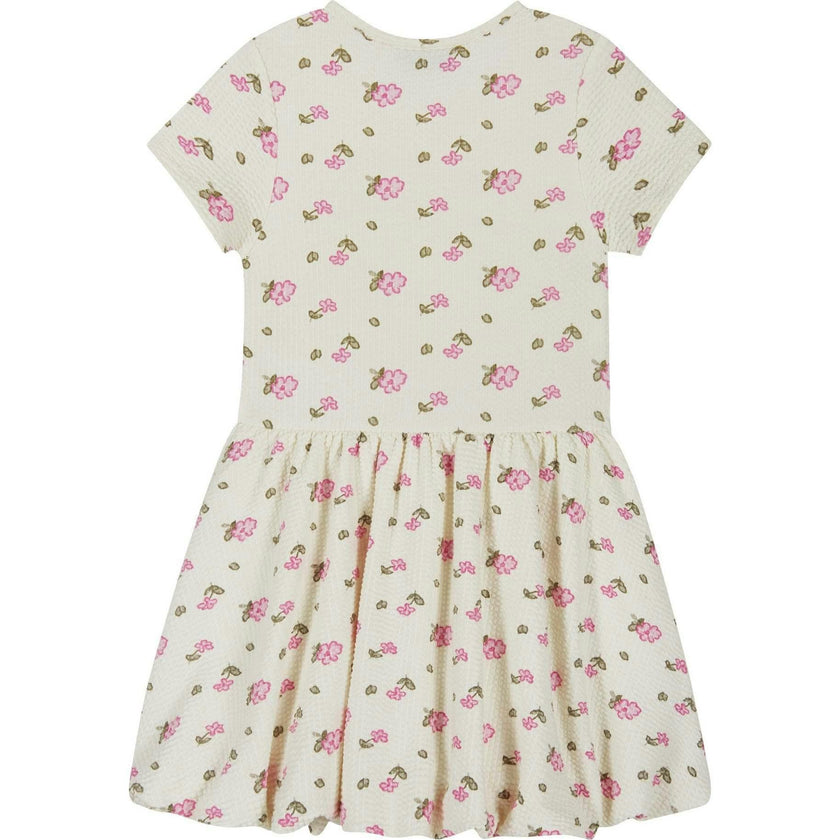 Girls Knit Seersucker Bubble Dress | Blush Floral