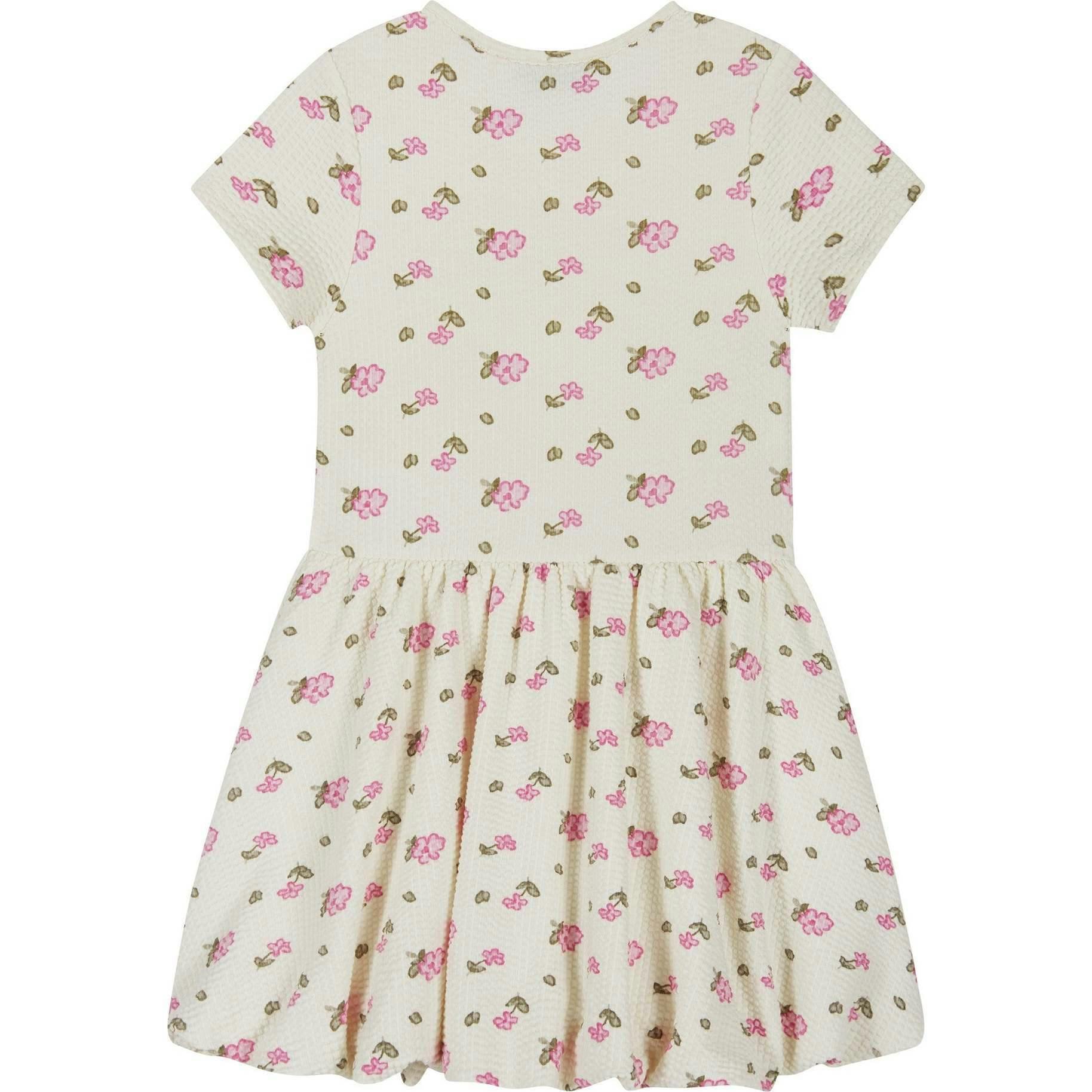 Girls Knit Seersucker Bubble Dress | Blush Floral