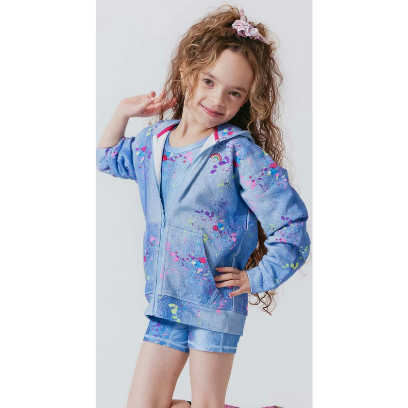 Girls Oversized Drop Shoulder Full-Zip Hoodie
