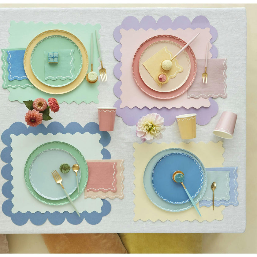 Mixed Wavy Line Side Plates