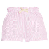 Patch Pocket Shorts - Pink Sparkle Seersucker