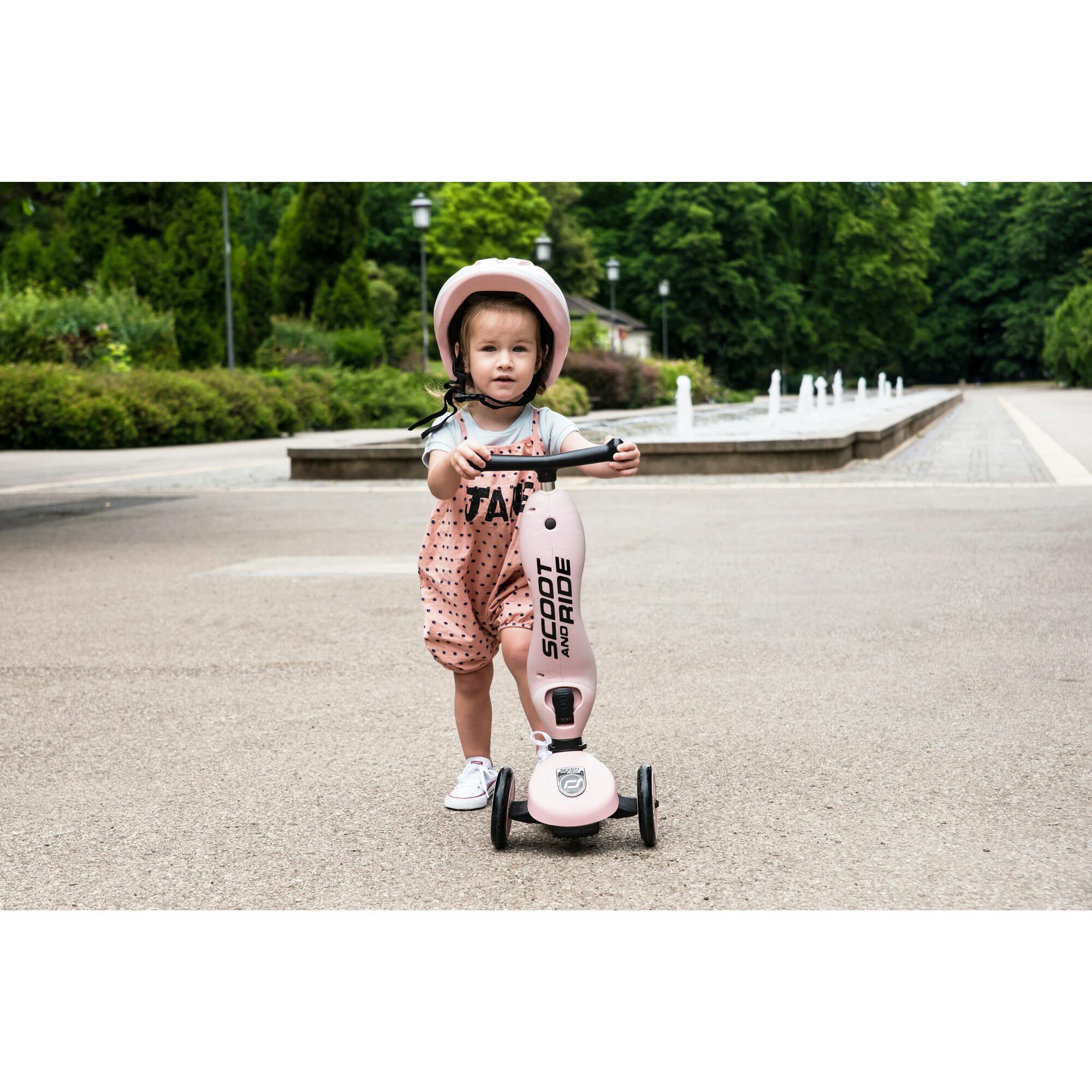 HighwayKick 1 Scooter and Ride On Toy Rose