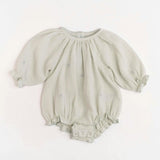 Gauze Romper in Embroidered Stars