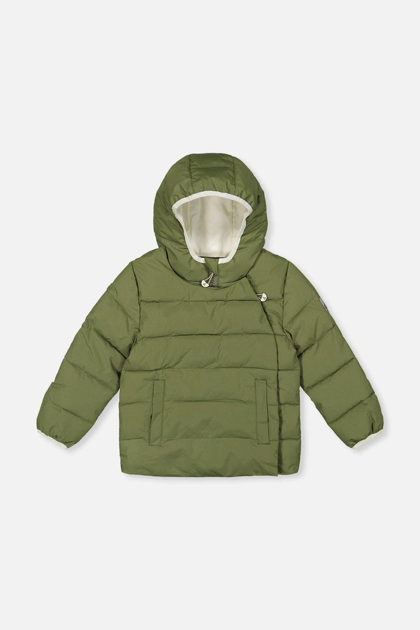 Winter Jacket Adapted For Car Seats Olive Green