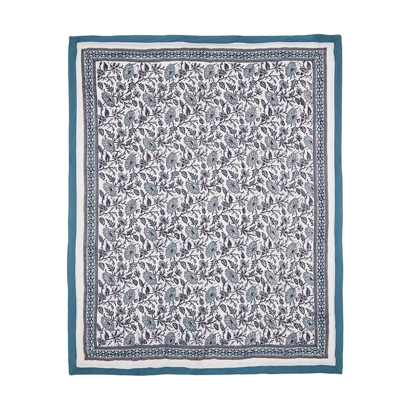 Block-Printed Cotton Crib Quilt