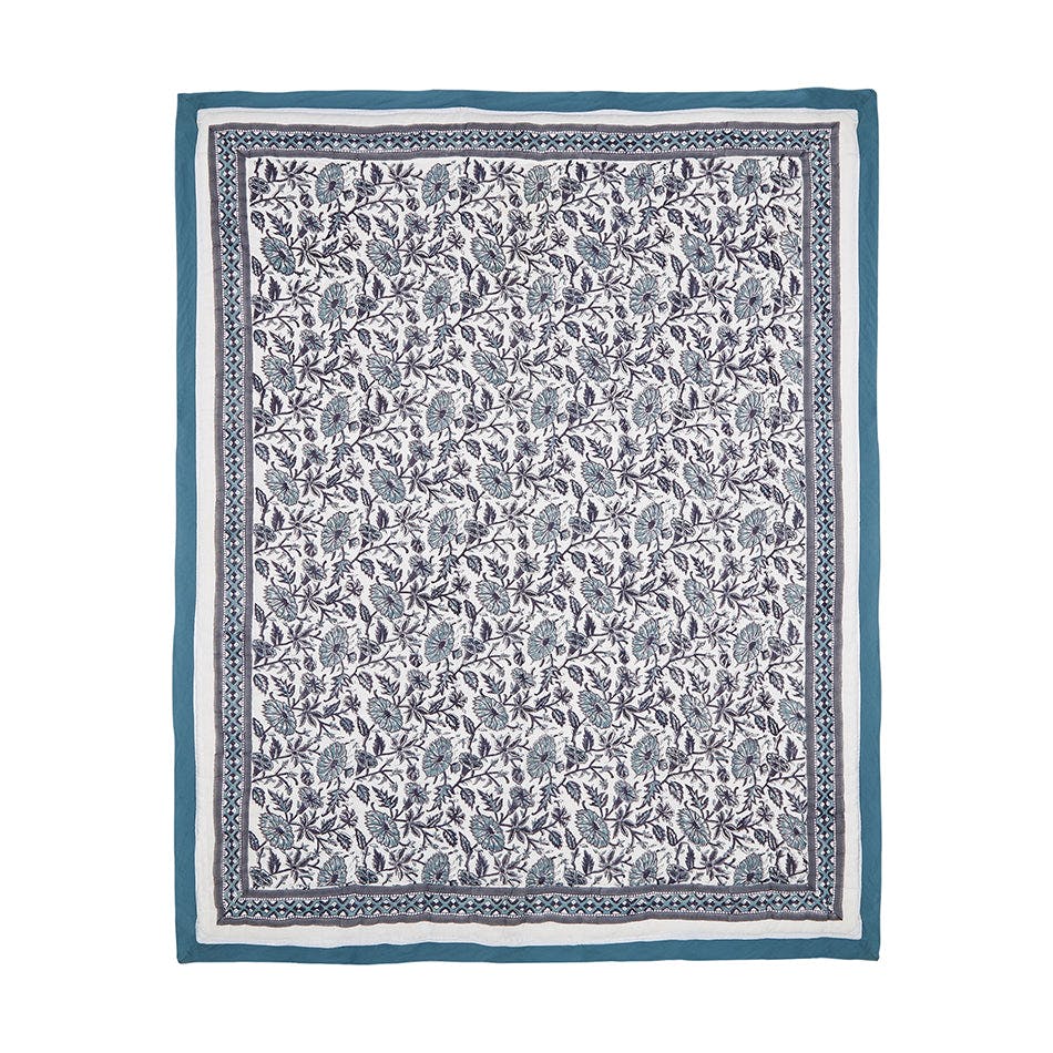Block-Printed Cotton Crib Quilt