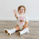 Game Day Sequin Patch Short Sleeve Romper