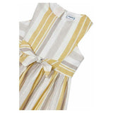 Yellow Striped Linen Summer Dress