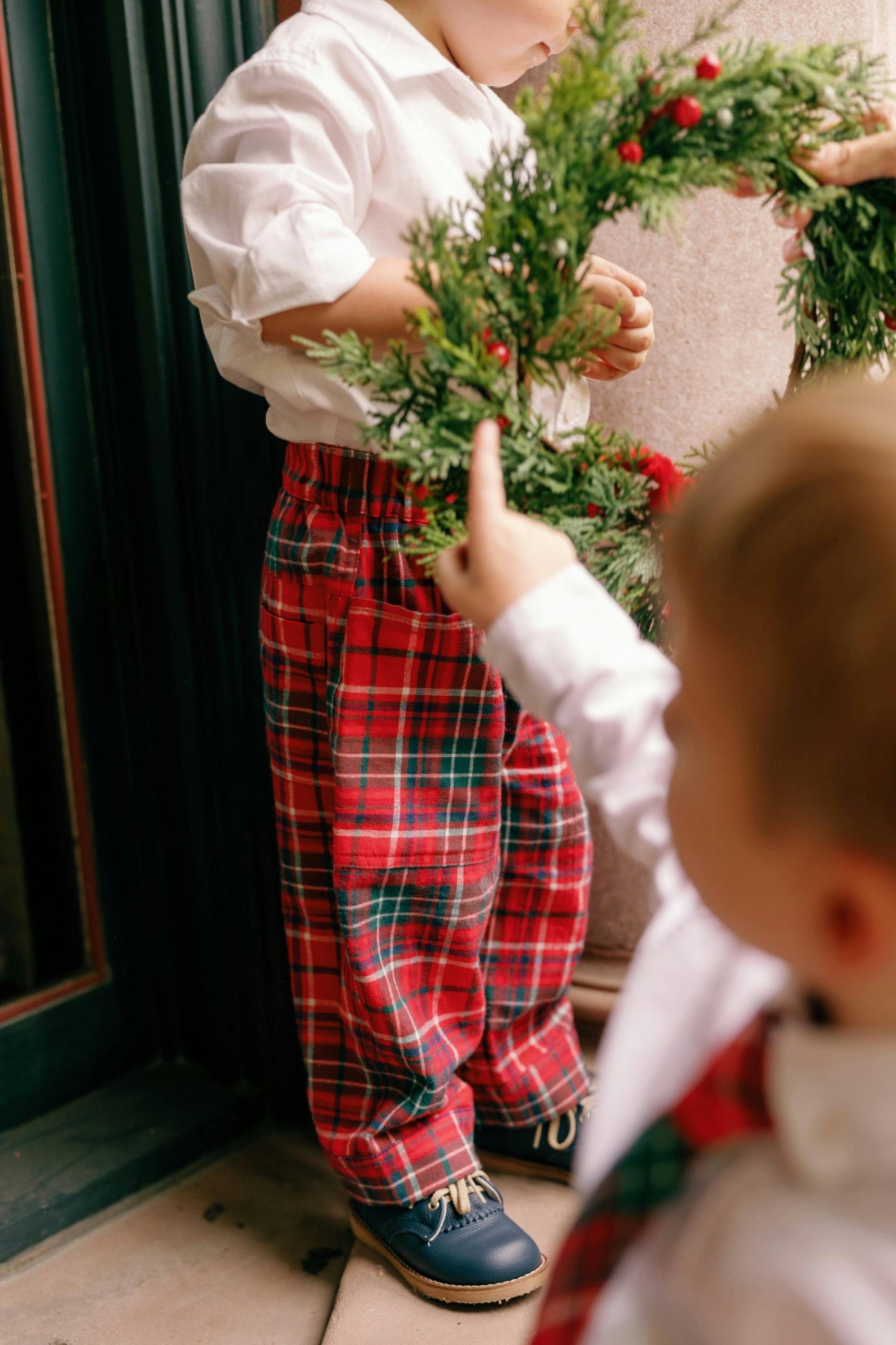 Baby Boys Oliver Pants in Christmas Cheer Plaid