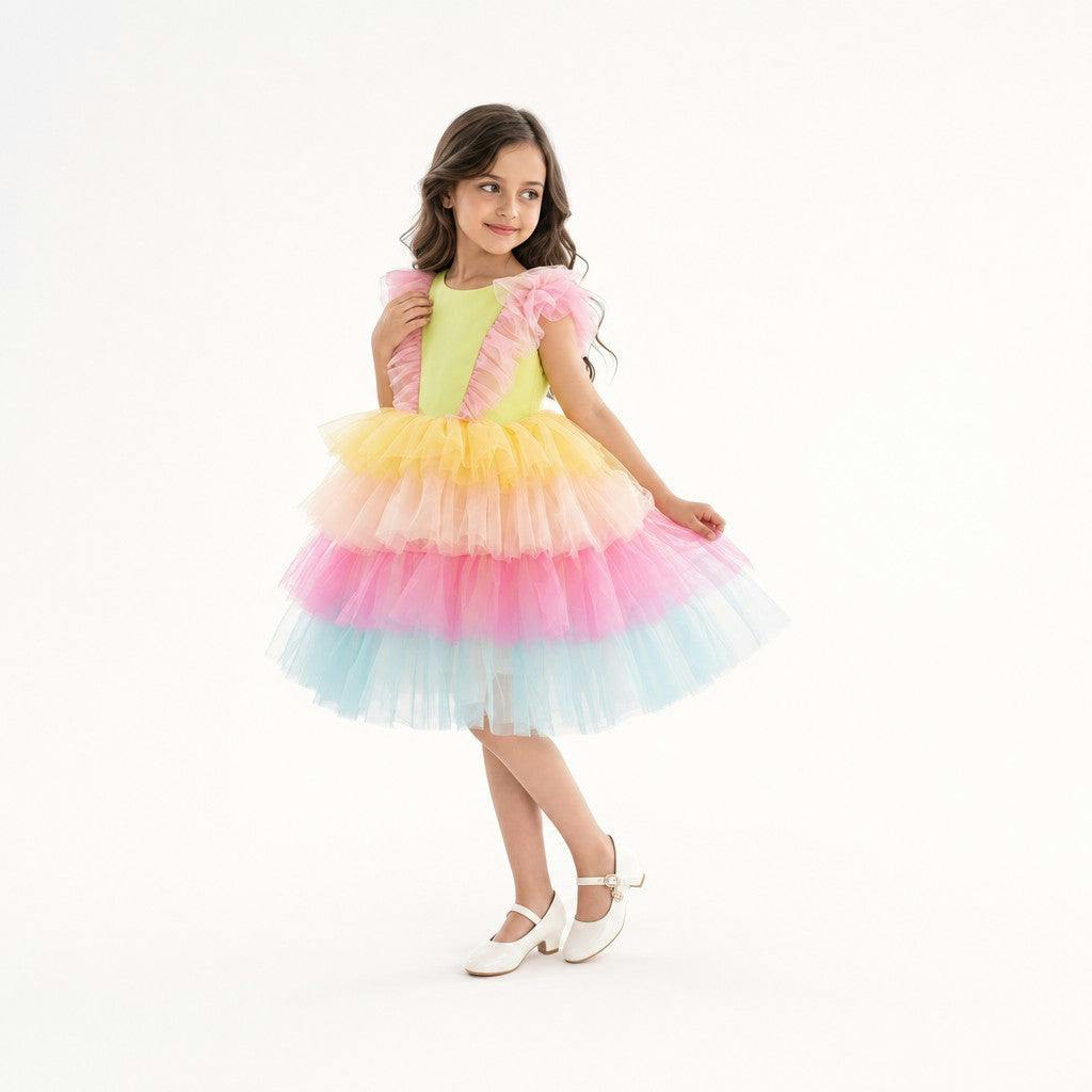Neon Glow Pastel Princess Dress