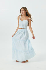 Skylar Pastel Blue Heart Tank Top