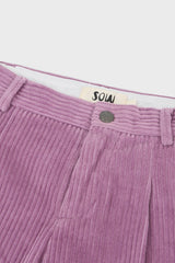 Organic Cotton Corduroy Double Pleated Wide Leg Pants