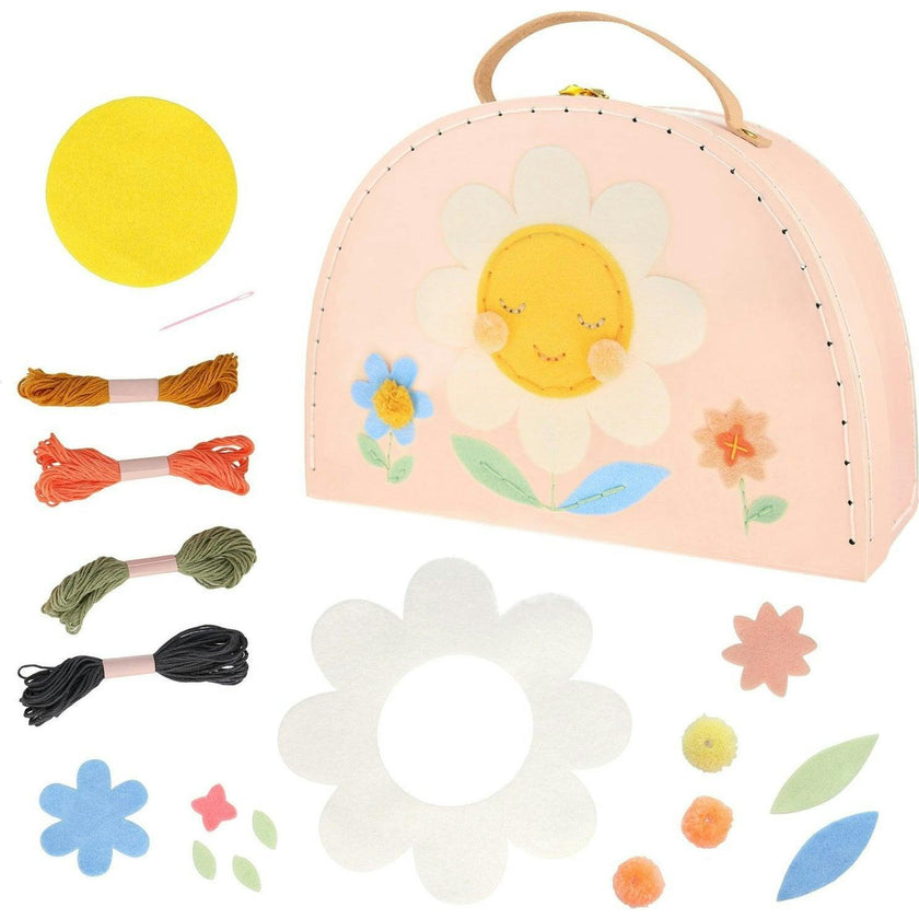 Flower Embroidery Suitcase Kit