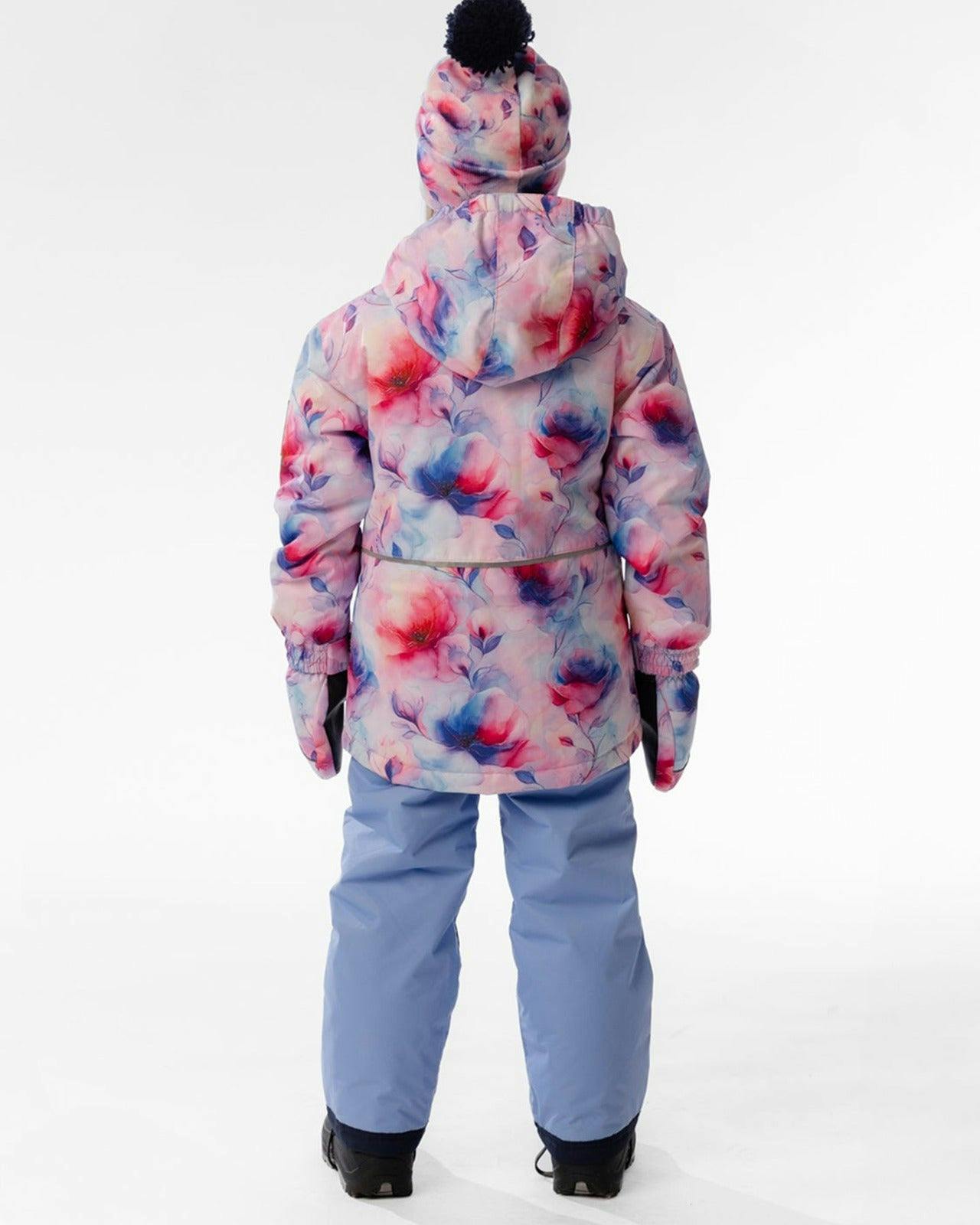 Light Weight Two Piece Chill Snowsuit Mauve Printed Flowers