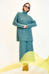 Salida Boucle Turtleneck in Spruce