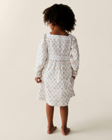 Girl's Twill Long Sleeve Juliette Nightgown in Estate Garden