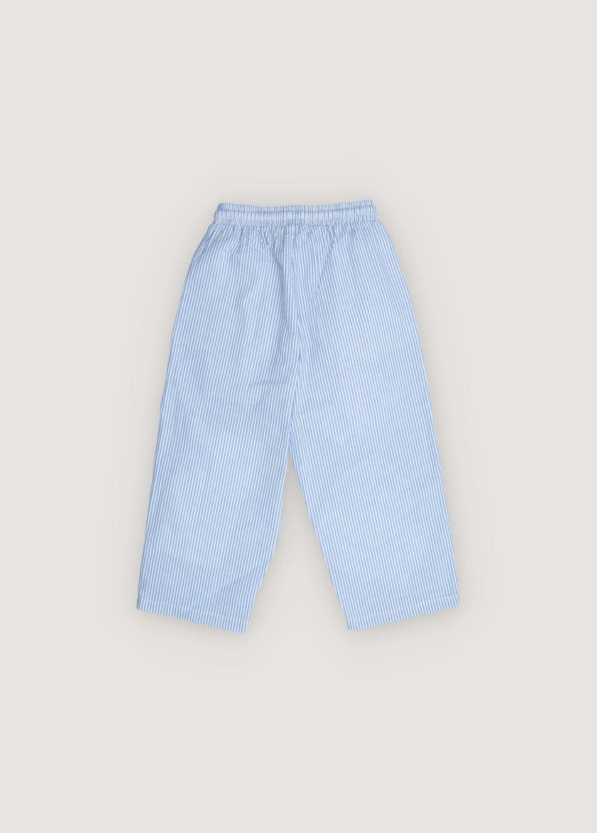 Almond Pant Vista Blue Seersucker Stripes