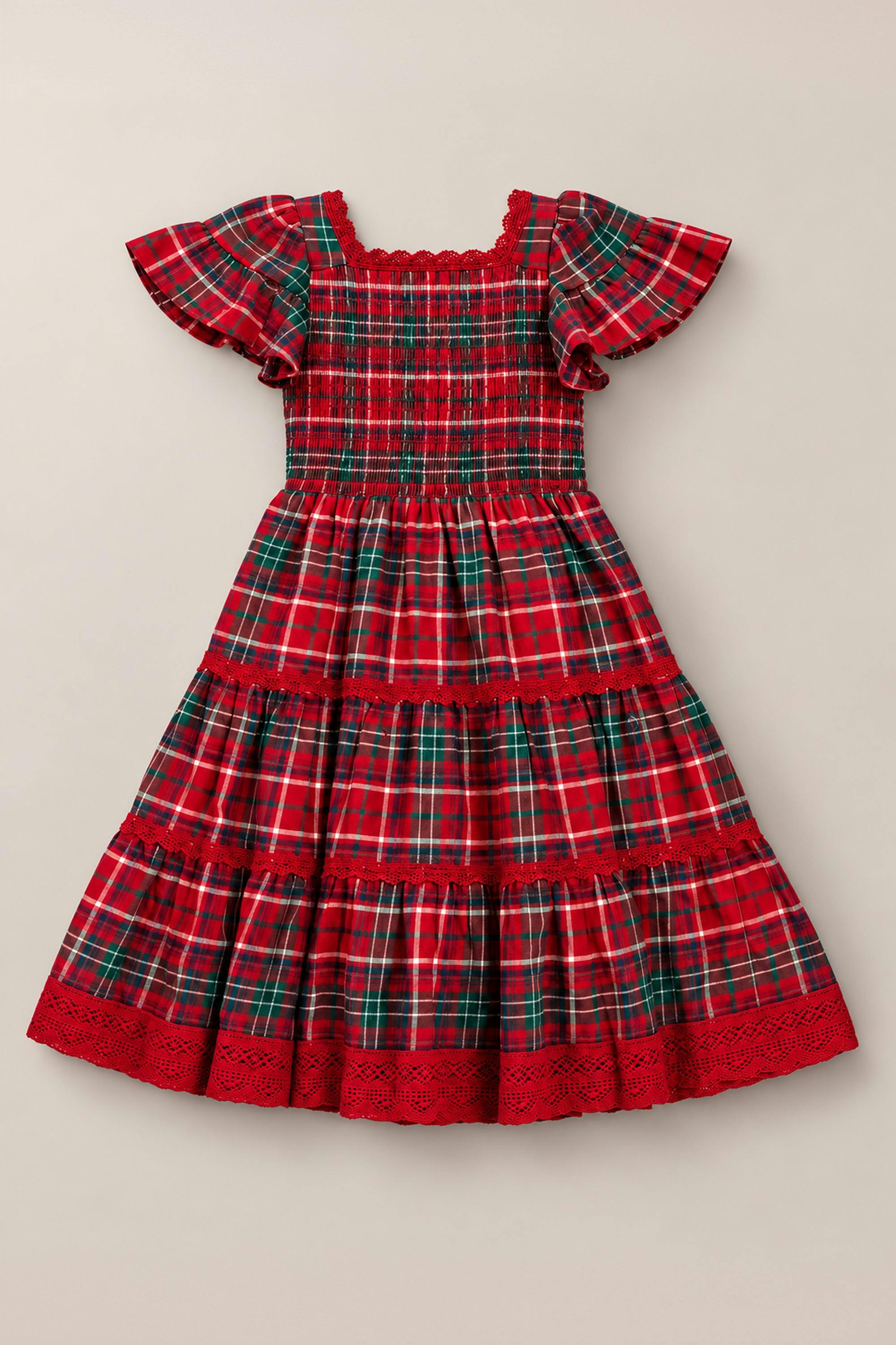 Mini Rosario Dress in Christmas Cheer Plaid