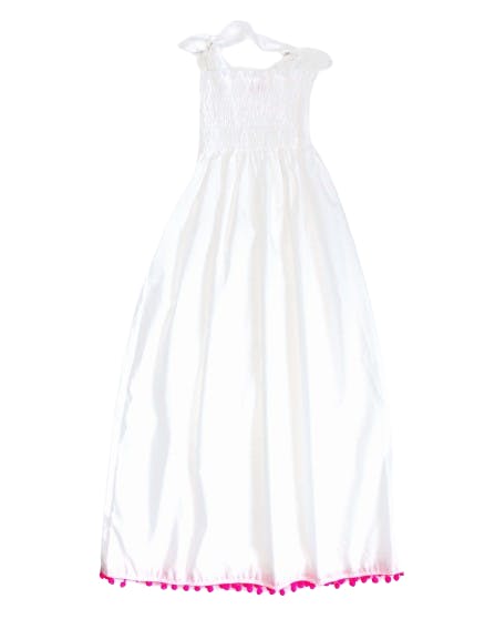 Malta Long Dress with Pompom Pink