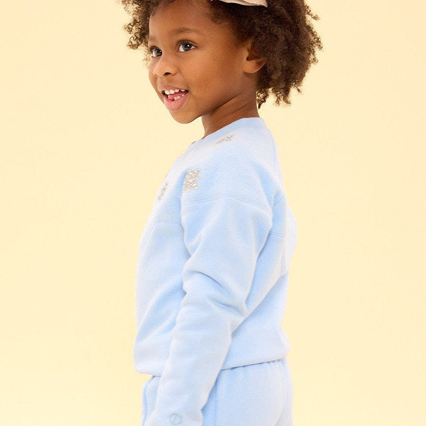 Mini Casey Crewneck Sweatshirt in Light Blue