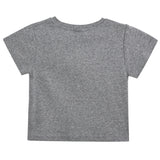 Gray Tee with Food Motifs