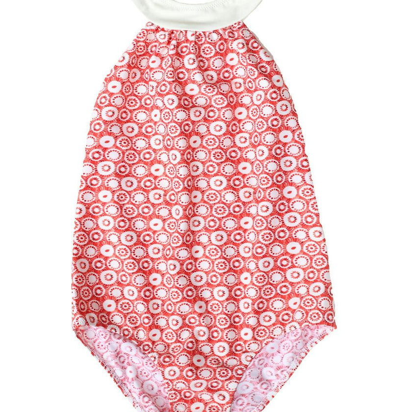 Scarlett One Piece Swimsuit Jellyfish Print Terracotta