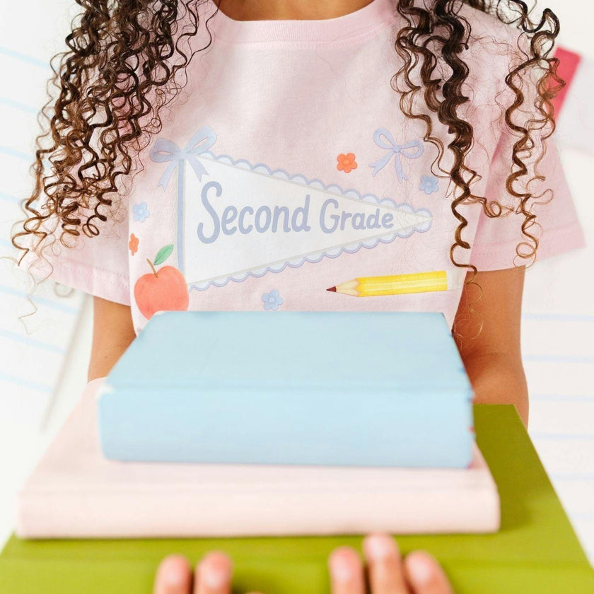 Second Grade Bow Pennant Short Sleeve T-Shirt