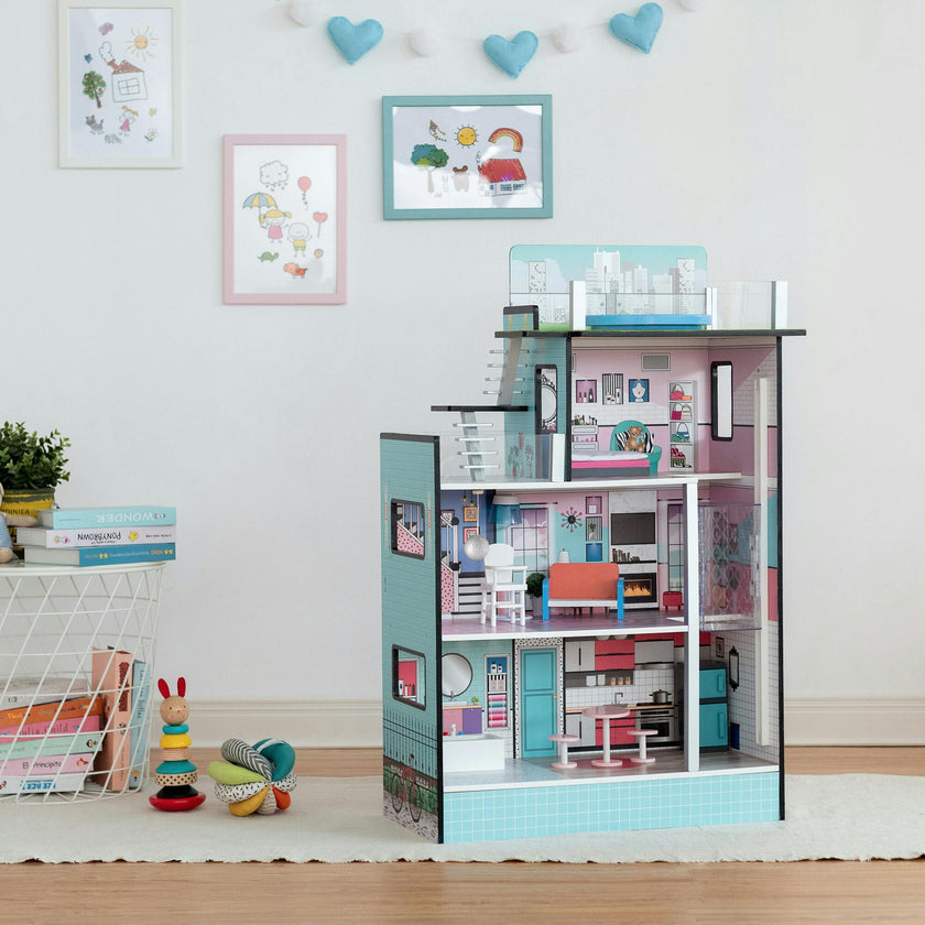 Olivia's Little World Dreamland Barcelona 3.5" Doll House - White / Pink