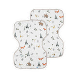 Cotton Muslin Burp Cloth 2 Pack - Forest Friends