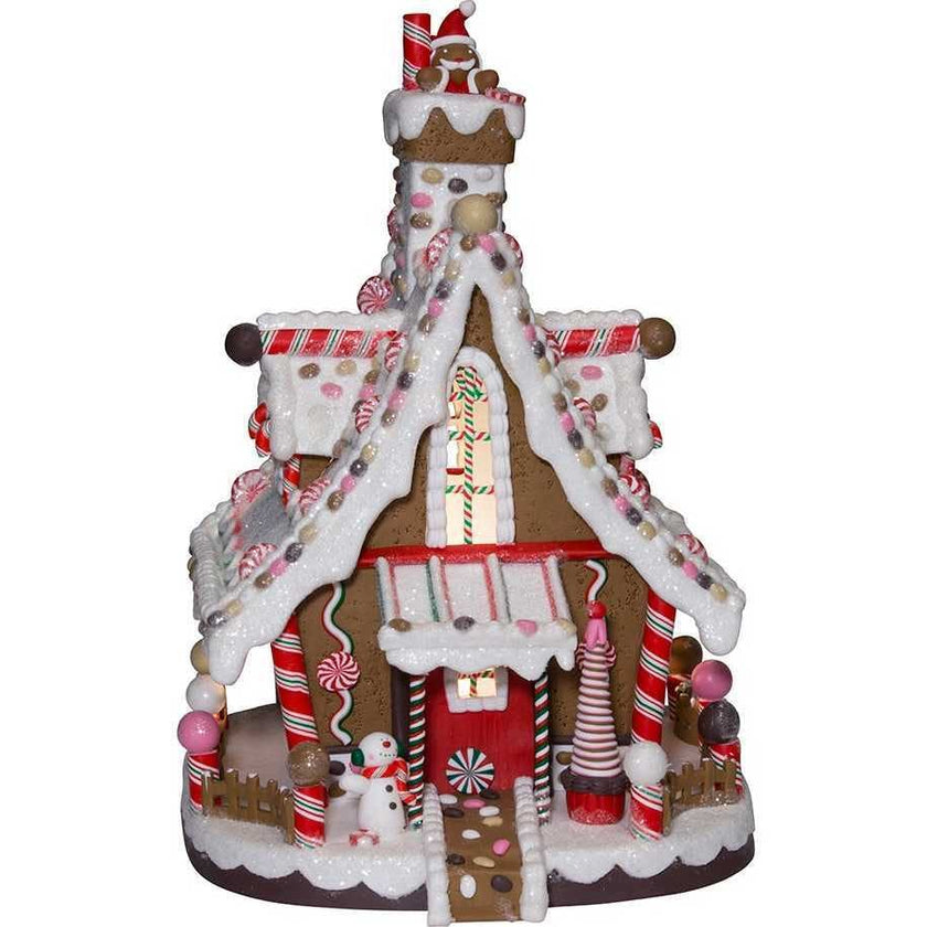 12-Inch Lighted Christmas Gingerbread House