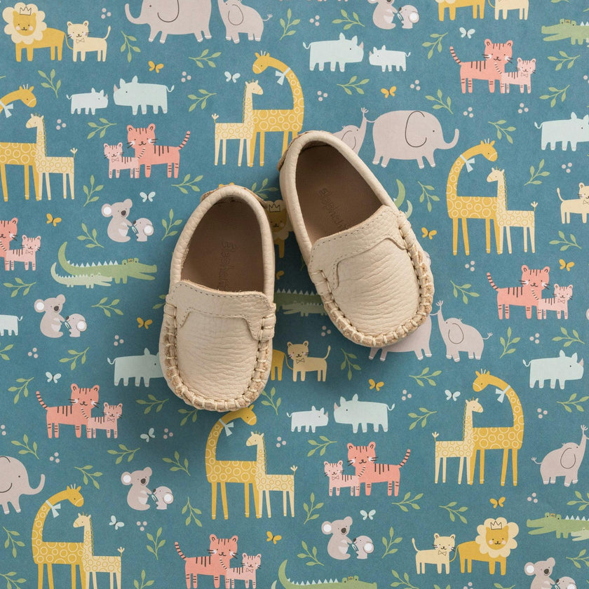 Moccasin Baby | Cream Leather