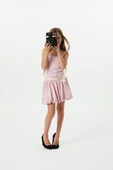 Bailey Mauve With Cream Ribbon Satin Ballet Dress