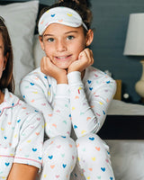 The Organic Long Sleeve Pajama Set [Rainbow Hearts]