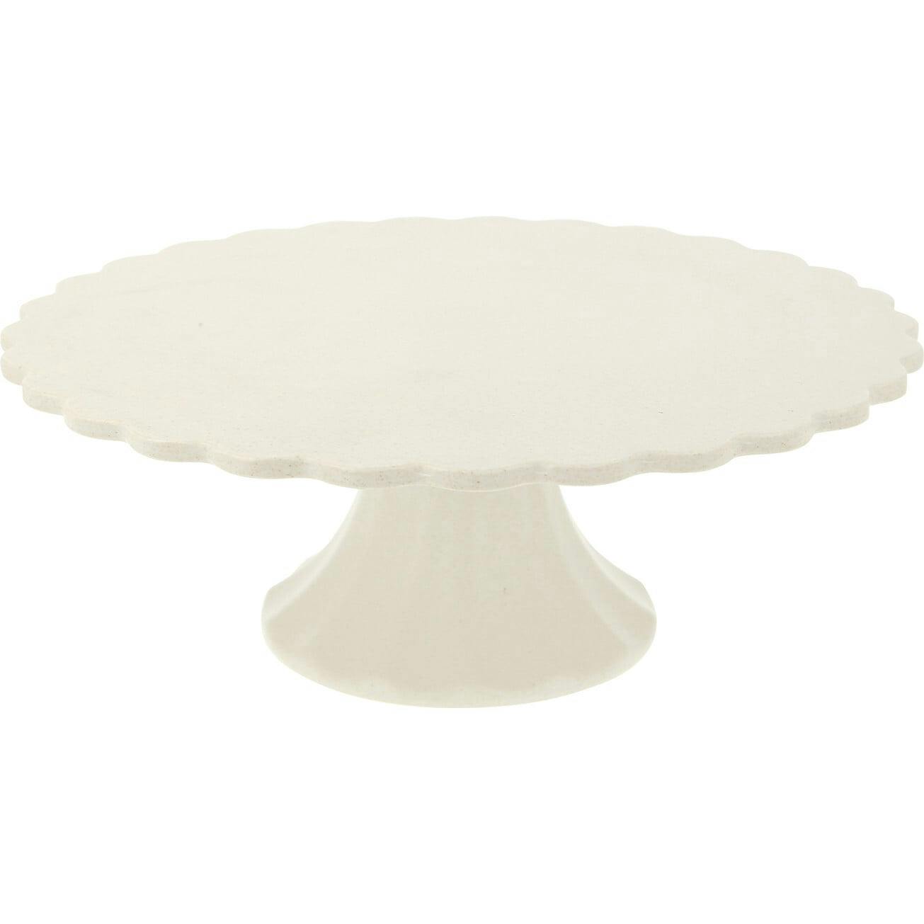 Small Cream Reusable Bamboo Cake Stand