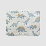 Custom Personalized Baby Sustainable Knit Throw Blanket - Dinosaur